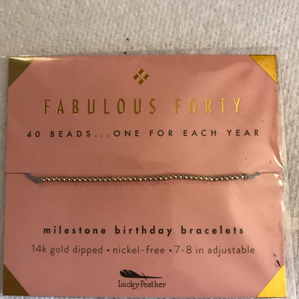 40th Birthday bracelet
